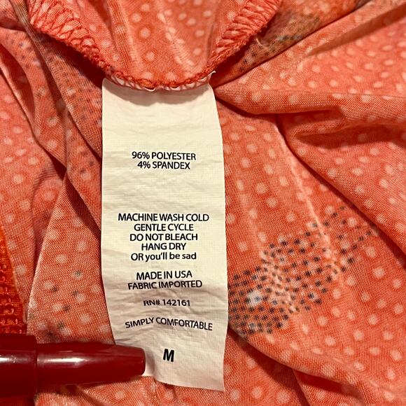 LuLaRoe Azure Skirt, Medium, Orange Starburst Yoga Waistband - Picture 4 of 4